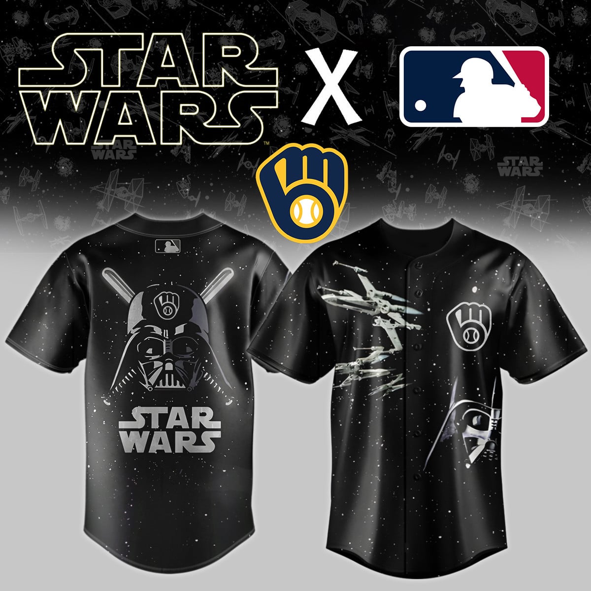 Milwaukee Brewers x Star wars Baseball Jersey