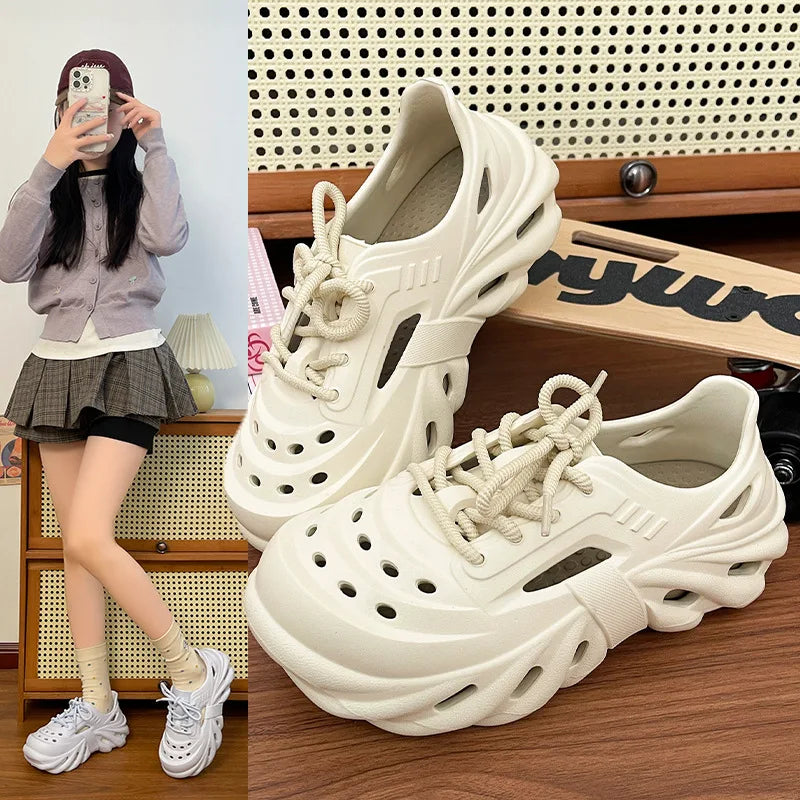 Cave shoes for women to wear in summer trendy beach shoes sandals for couples men to wade through water toe tips trendy slippers