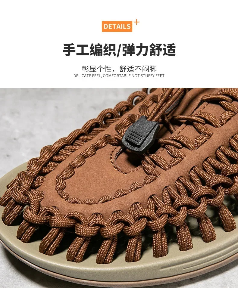 2026 Men's charms Sandals Summer New Casual Shoes Fashion Trend Beach shoes Women's flat sandals on offer summer male slippers