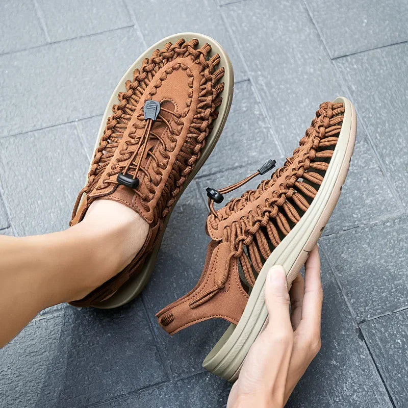 2026 Men's charms Sandals Summer New Casual Shoes Fashion Trend Beach shoes Women's flat sandals on offer summer male slippers